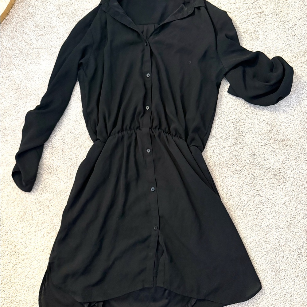 Black Button-Up Dress